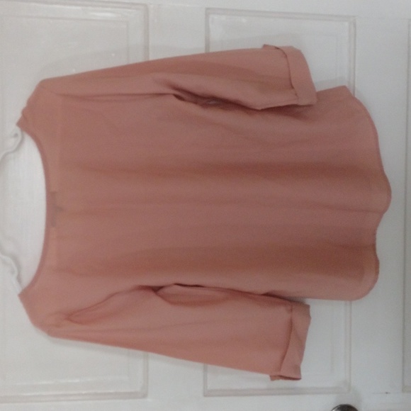 Wishful Park Womens Blouse Size S 3/4 Sleeve Rose Gold - Picture 7 of 7